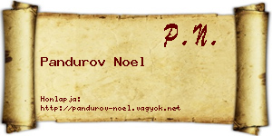Pandurov Noel névjegykártya
